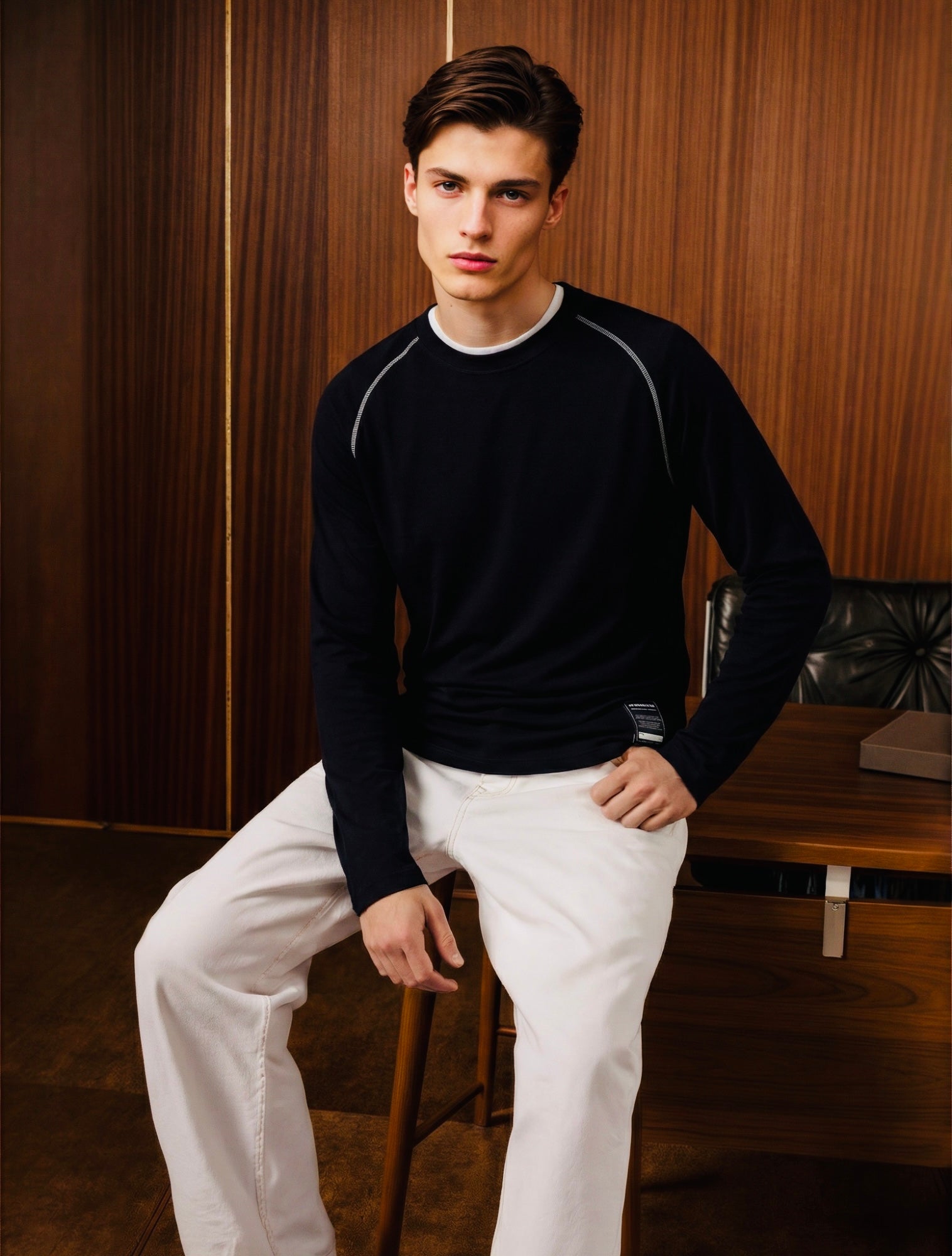 Luxurious Long Sleeves Knit AB minimalist