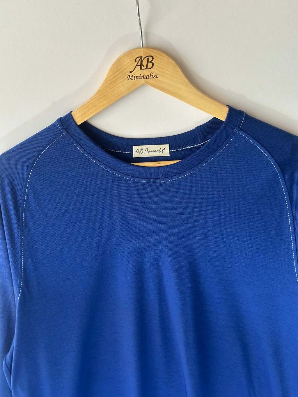 Long Sleeves Knit Blue 100% Silk